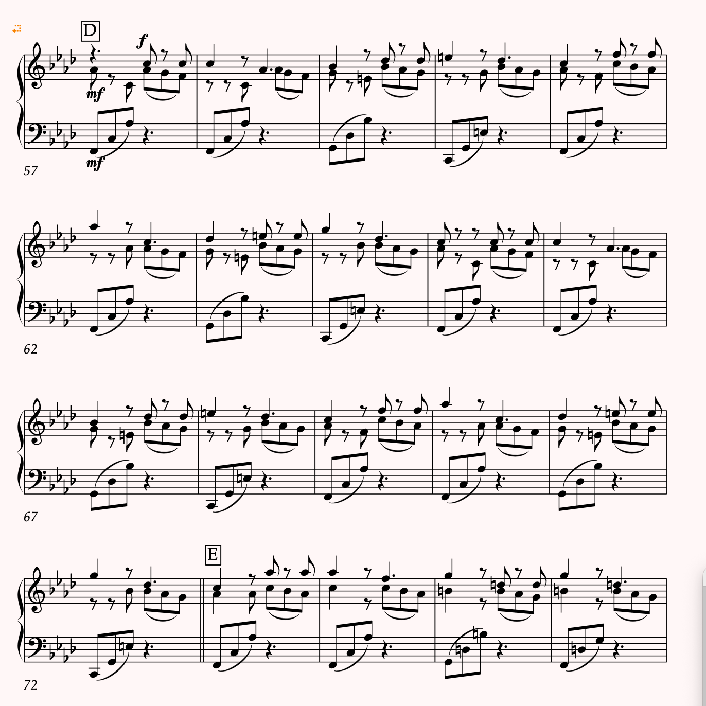 A page of music notation